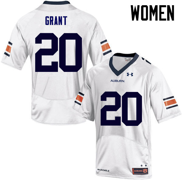 Women Auburn Tigers #20 Corey Grant College Football Jerseys Sale-White - Click Image to Close